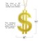 Hip Hop Gold Necklace - Rapper Dollar Sign Medallion Golden Chain Costume Bling Jewelry